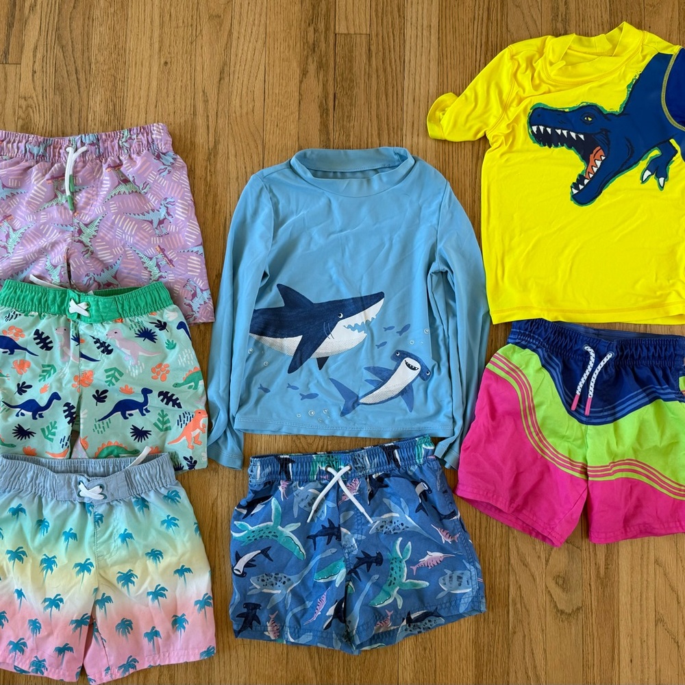 5T Boys Swim Trunks and Rashguards